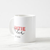 Simple Modern Personalize Stylish Blush Pink Clean Kaffeetasse (Vorderseite Links)