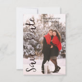 Simple Modern Personalized Photo Engagement Couple (Vorderseite)
