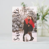 Simple Modern Personalized Photo Engagement Couple (Stehend Vorderseite)
