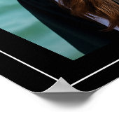 Simple modern photo black Graduation Party welcome Poster (Ecke)