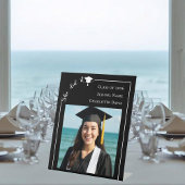 Simple modern photo black Graduation Party welcome Sockelschild