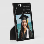 Simple modern photo black white Graduate Fotoplatte (Seite)