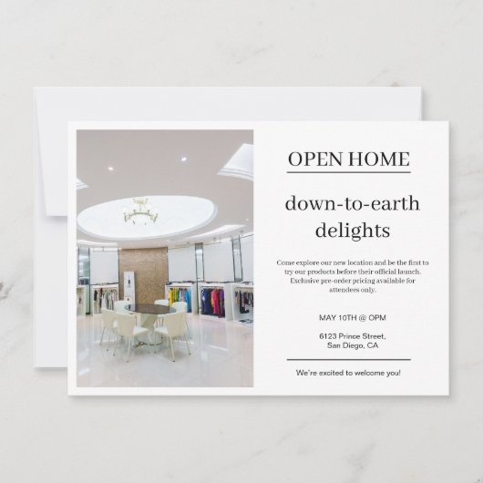 Simple Modern Photo Business Note Card (Vorderseite)