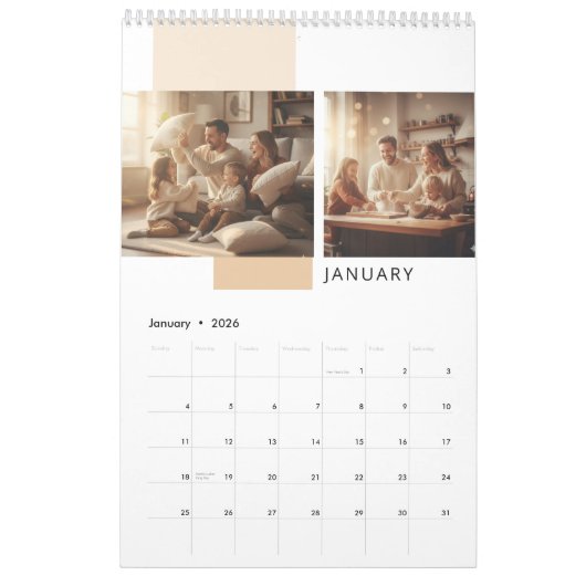 Simple Modern Photo Calendar Kalender (Jan 2026)
