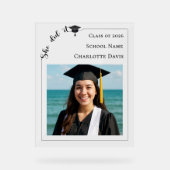Simple modern photo Graduate Acrylschild (Vorderseite)