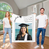 Simple modern photo Graduate Fleecedecke