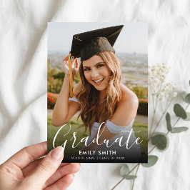Simple Modern Photo Graduation Ankündigung