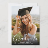 Simple Modern Photo Graduation Ankündigung (Vorderseite)