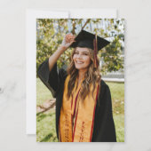 Simple Modern Photo Graduation Ankündigung (Rückseite)