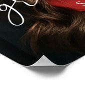 Simple modern photo Graduation Party welcome Poster (Ecke)