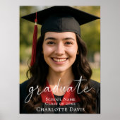 Simple modern photo Graduation Party welcome Poster (Vorne)