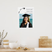 Simple modern photo Graduation Party welcome Poster (Küche)
