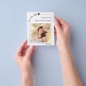 Simple modern photo Graduation Save the Date Flyer (Gruppe)