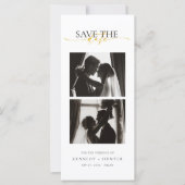 Simple Modern Photo Strip Wedding Save the Date (Vorderseite)