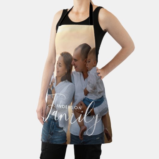 Simple Modern Photo Template Custom Family Name Schürze (InSitu)