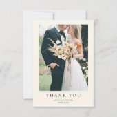Simple Modern Photo Wedding Dankeskarte (Vorderseite)