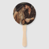 Simple Modern Photo Wedding Fächer (Rückseite)