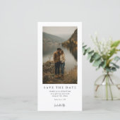 Simple Modern Photo Wedding Save the Date (Stehend Vorderseite)