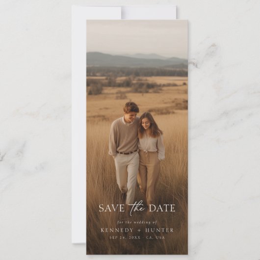 Simple Modern Photo Wedding Save the Date (Vorderseite)