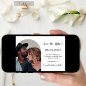 Simple modern photo wedding save the date