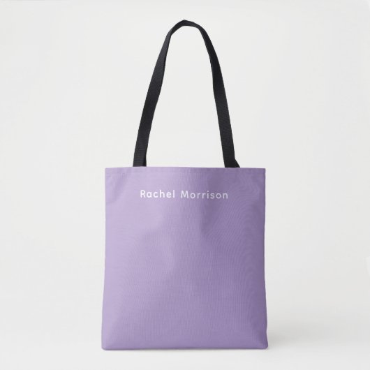 Simple Modern Purple Personalized  Tasche (Vorderseite)