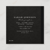 Simple modern QR code minimal social media  Quadratische Visitenkarte (Rückseite)