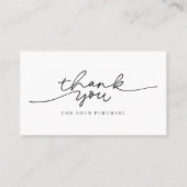 Simple Modern QR code Thank You Stylish Visitenkarte (Vorderseite)