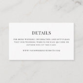 Simple Modern QR Code Wedding Details Mini  Begleitkarte (Vorderseite)