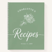 Simple Modern Recipe Book Notizblock (Vorderseite)