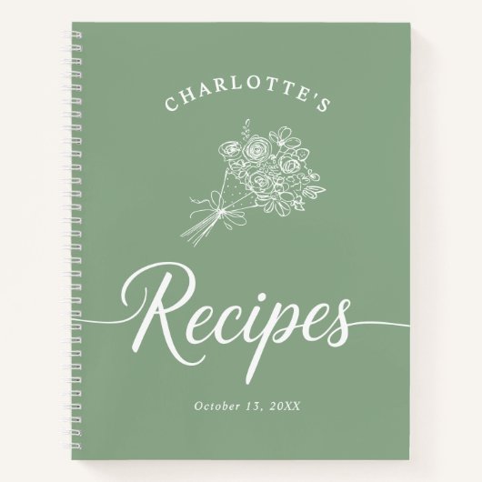 Simple Modern Recipe Book Notizblock (Vorderseite)