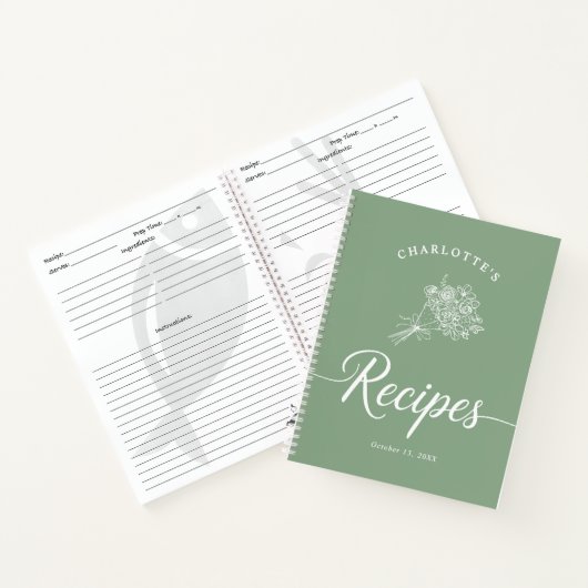 Simple Modern Recipe Book Notizblock (Innenseite)