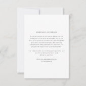 Simple Modern Romantic Destination Photo Wedding Dankeskarte (Rückseite)