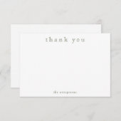 Simple Modern Sage Green Thank You Mitteilungskarte (Vorne/Hinten)