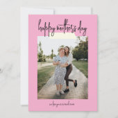 Simple Modern Script 2 Photo Happy Mother's Day Karte (Vorderseite)