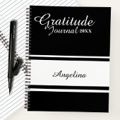 Simple Modern Script Calligraphy Danktude Journal Notizblock