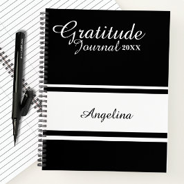 Simple Modern Script Calligraphy Danktude Journal Notizblock