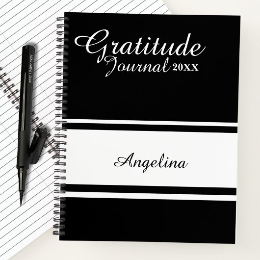 Simple Modern Script Calligraphy Danktude Journal Notizblock