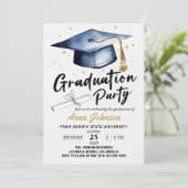 Simple Modern Script Class of '26 Graduation Party Einladung (Stehend Vorderseite)