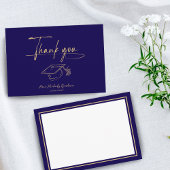 Simple Modern Script Graduation Thank You Card Dankeskarte