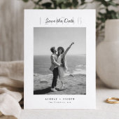 Simple Modern Script Photo Wedding Save the Date