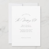 Simple Modern Script Wedding Invitation Einladung (Vorderseite)