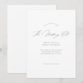 Simple Modern Script Wedding Invitation Einladung (Vorne/Hinten)