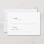 Simple Modern Serif Typography Wedding RSVP Card Karte (Vorderseite)