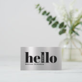Simple Modern Silver & White Background  Visitenkarte (Stehend Vorderseite)