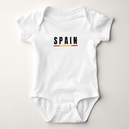 Simple Modern Spain Spanish Art Letter Souvenir Baby Strampler (Vorderseite)
