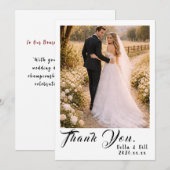 Simple Modern Sporty Couple Wedding Dankeskarte (Vorne/Hinten)