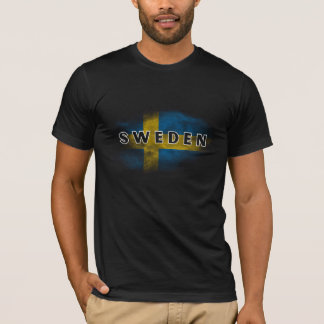 Simple Modern Sweden Flag Swedish Souvenir T-Shirt