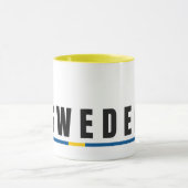 Simple Modern Sweden Swedish Letter Flag Souvenir Tasse (Zentrum)