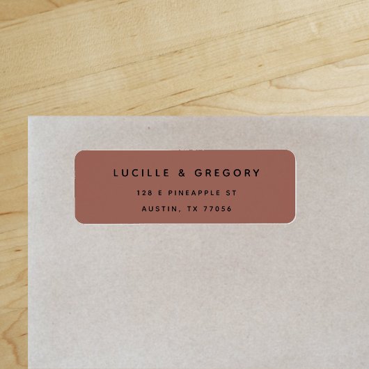 Simple Modern Terra Return Address Label