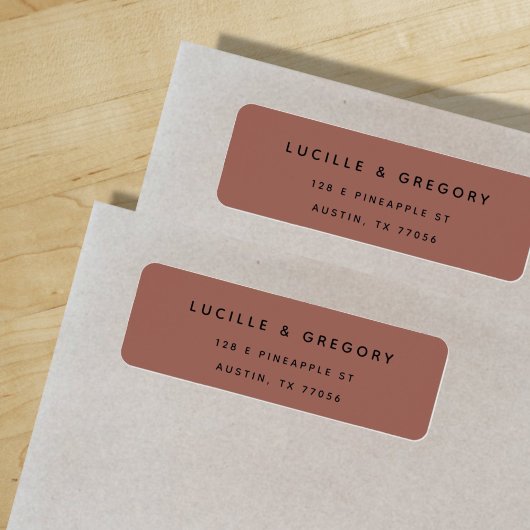 Simple Modern Terra Return Address Label